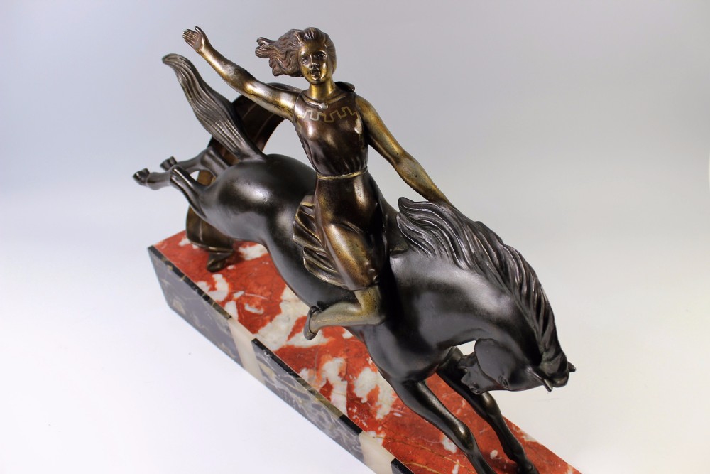 French Art Deco Amazonian/ Valkyrie Sculpture c.1920s View VI