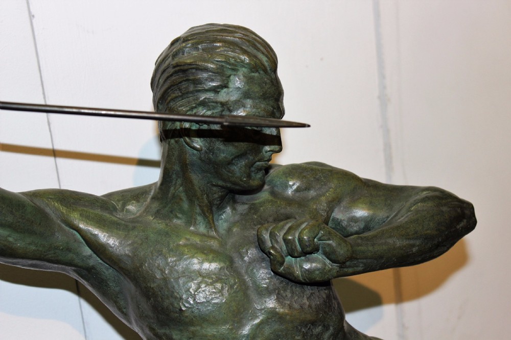 Very Large French Art Deco Javelin Thrower by Roncourt c.1920-30 View III