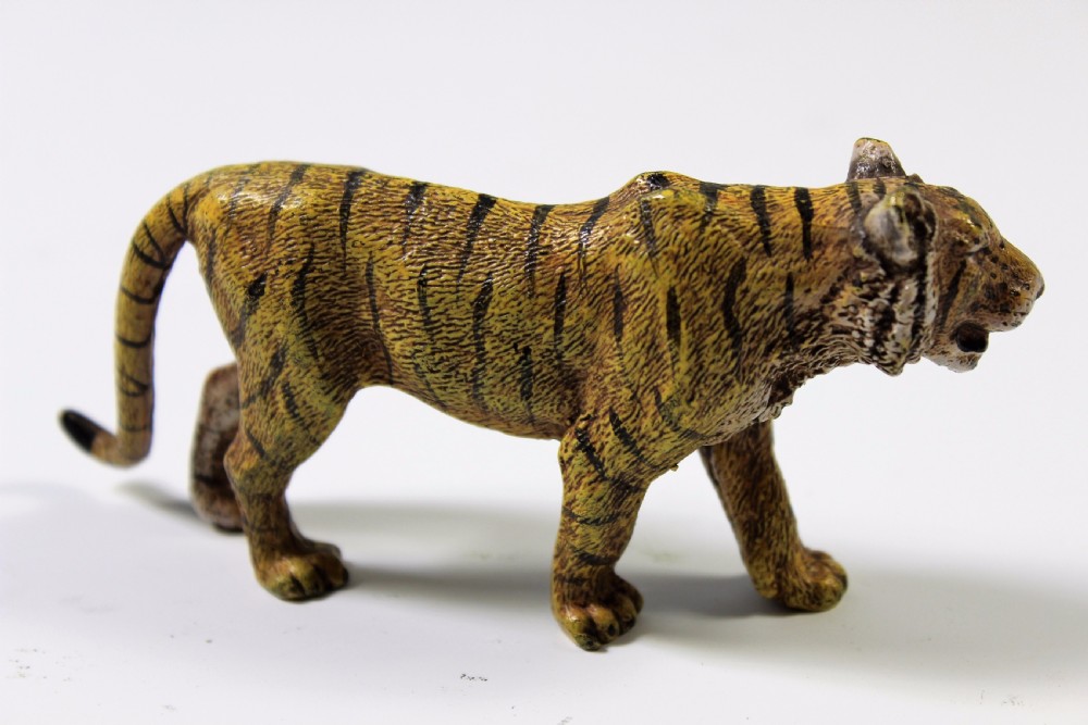 Cold Painted Bronze Tiger by Franz Bergman c.1920 View II