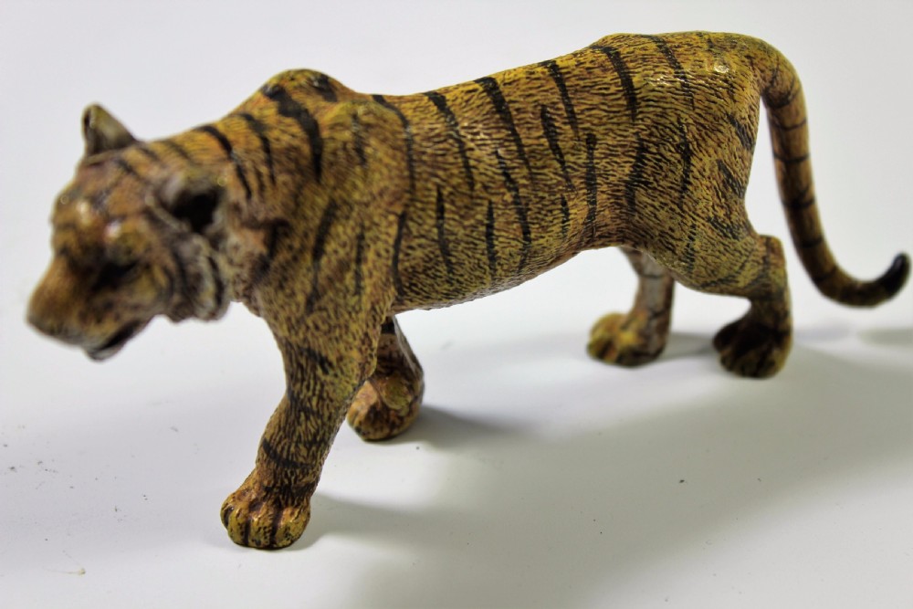Cold Painted Bronze Tiger by Franz Bergman c.1920 View V