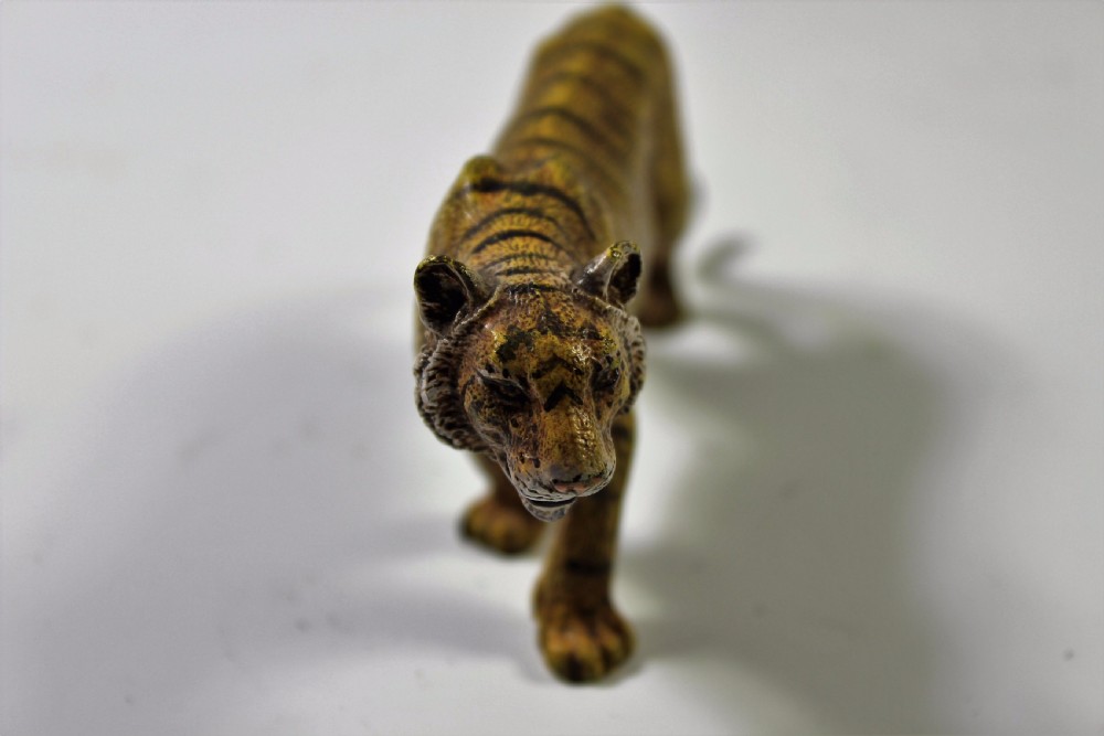 Cold Painted Bronze Tiger by Franz Bergman c.1920 View VI