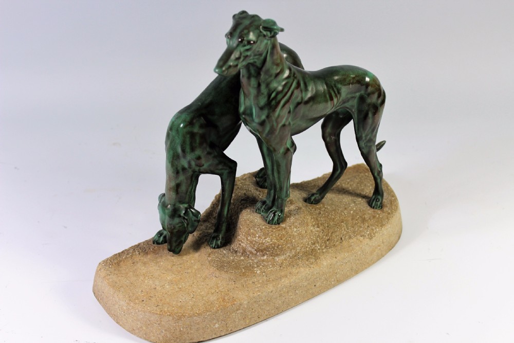 A Stunning Pair of French Art Deco Greyhounds by Jules Masson c1920-30 View II