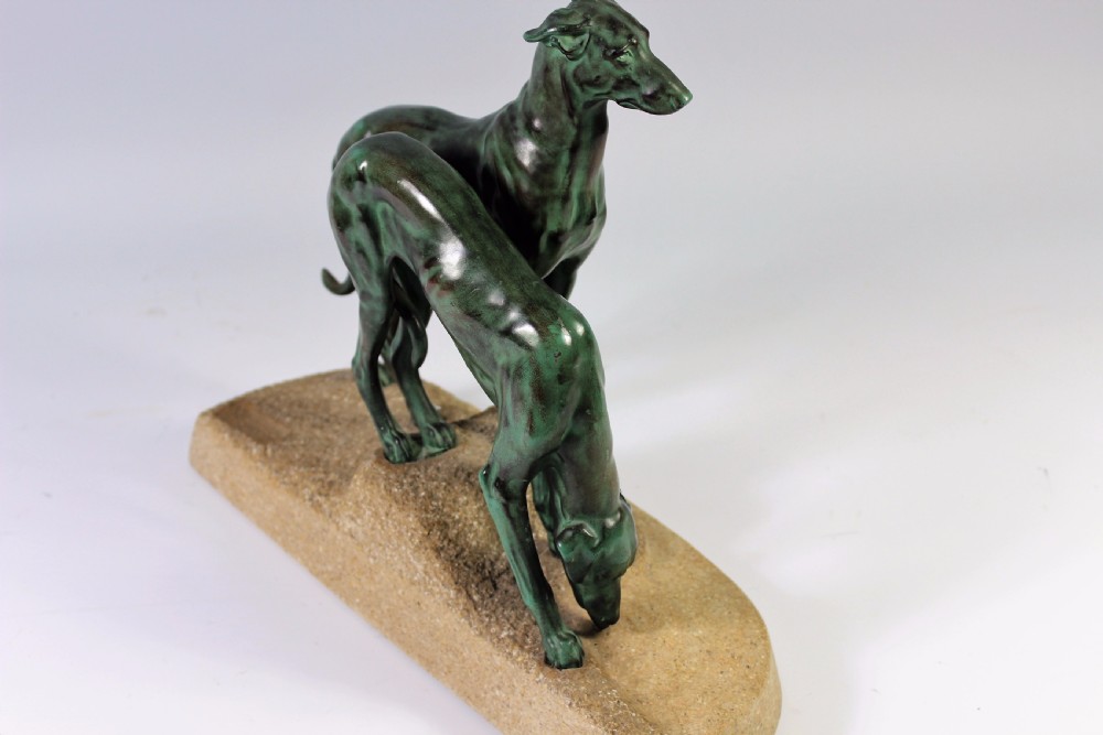 A Stunning Pair of French Art Deco Greyhounds by Jules Masson c1920-30 View III