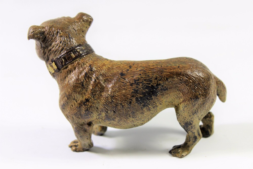 Large Austrian Cold Painted Bronze Pug Marked 'Gerschutz' c1900-20 View II