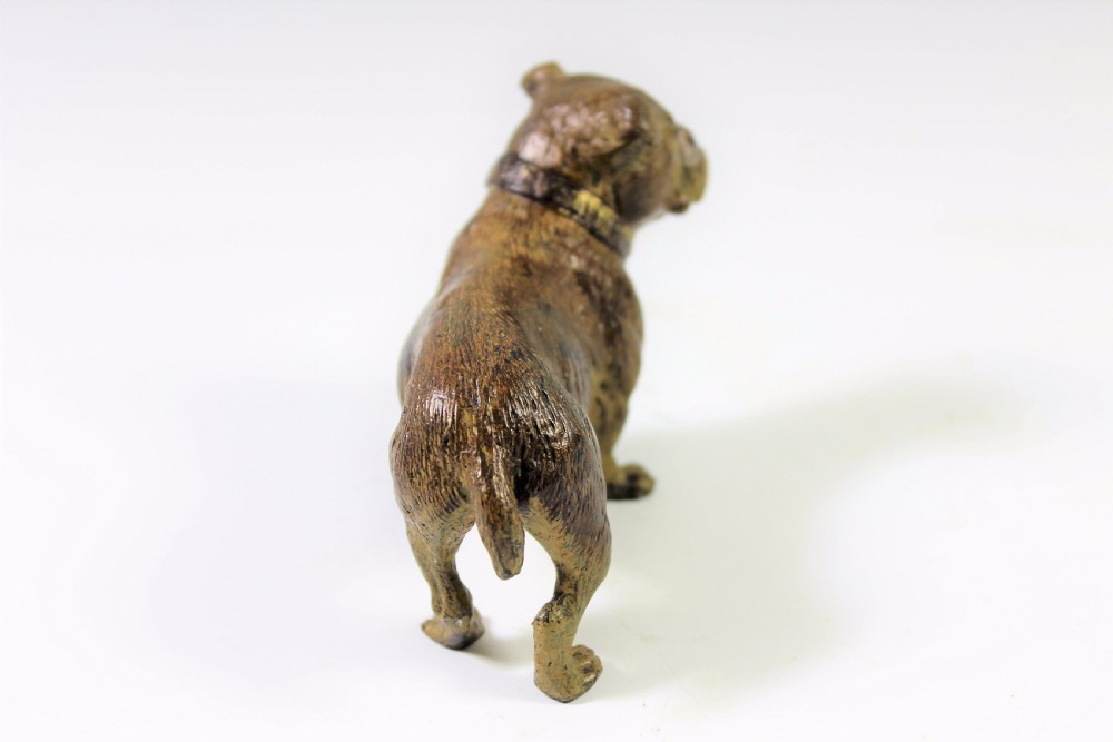 Large Austrian Cold Painted Bronze Pug Marked 'Gerschutz' c1900-20 View IV