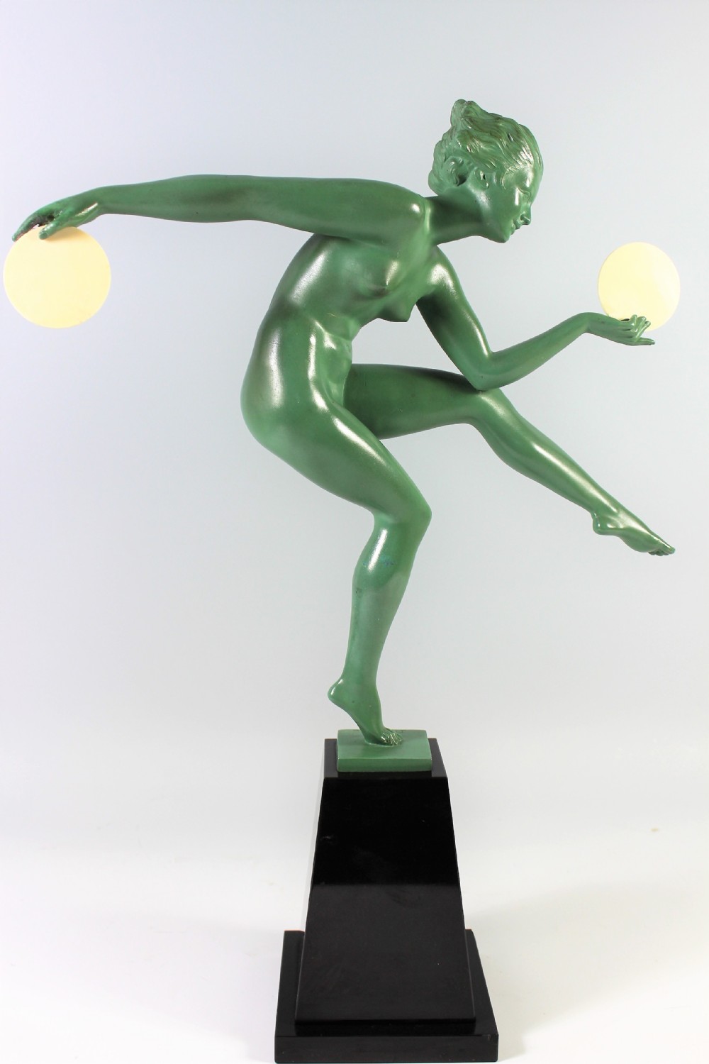 Bouraine, Large Size French Art Deco Dancer Signed 'Derenne' c.1920-30