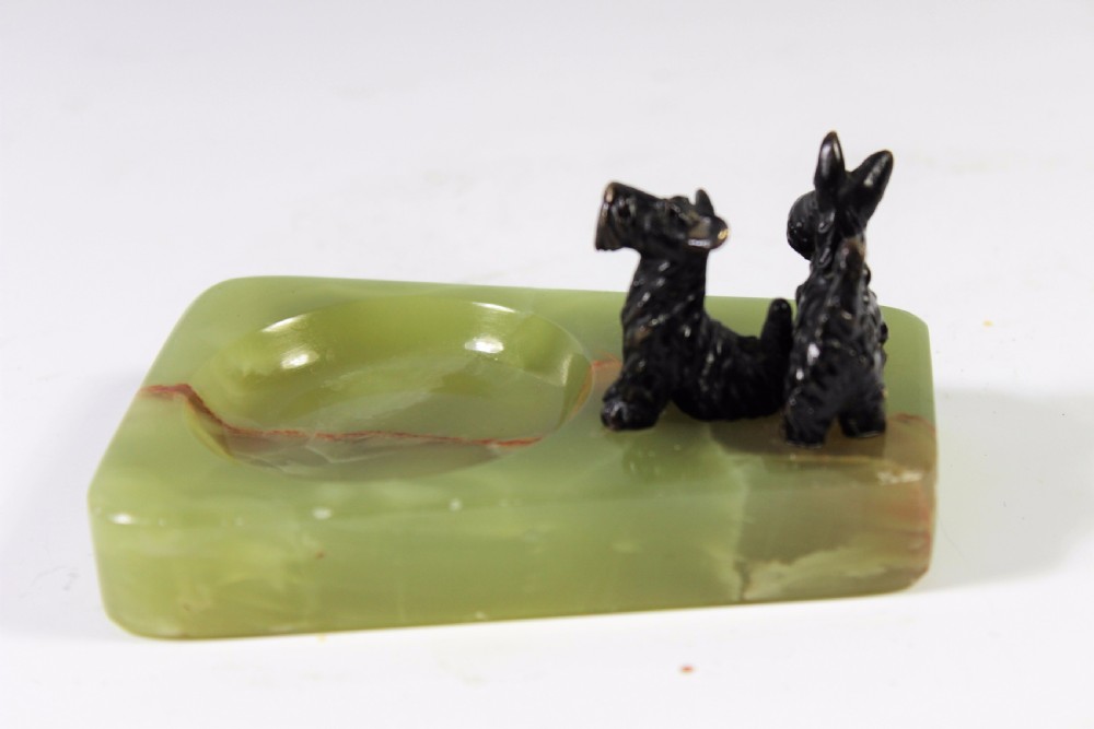 Pair of Austrian Art Deco Period Bronze Highland Terriers c1920-30 View II