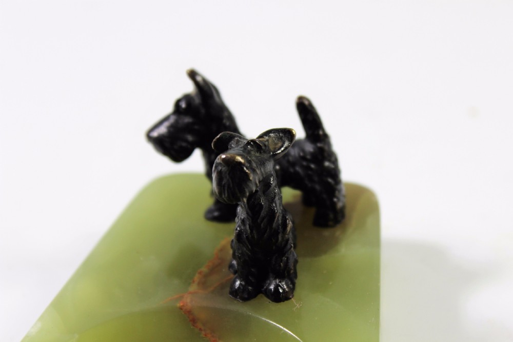 Pair of Austrian Art Deco Period Bronze Highland Terriers c1920-30 View III