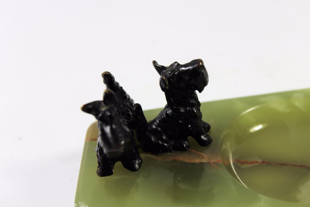 Pair of Austrian Art Deco Period Bronze Highland Terriers c1920-30 View IV