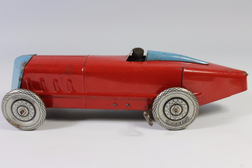 Early Art Deco Tin Plate Racing Car c1930s