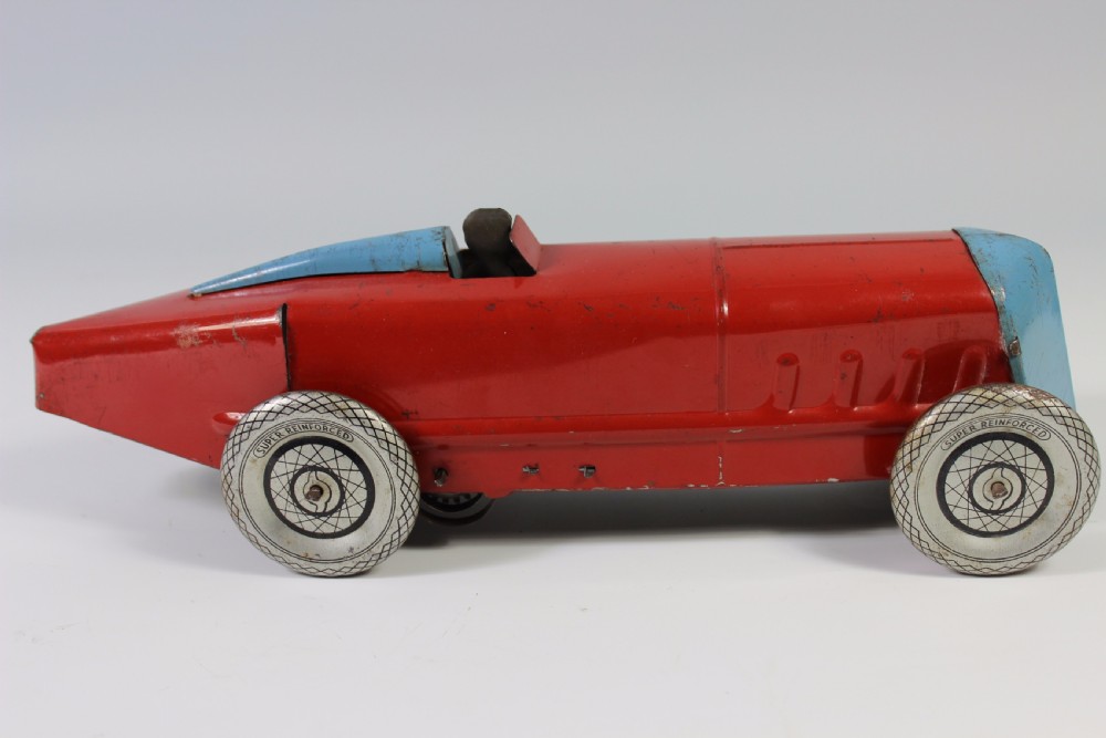Early Art Deco Tin Plate Racing Car c1930s View II