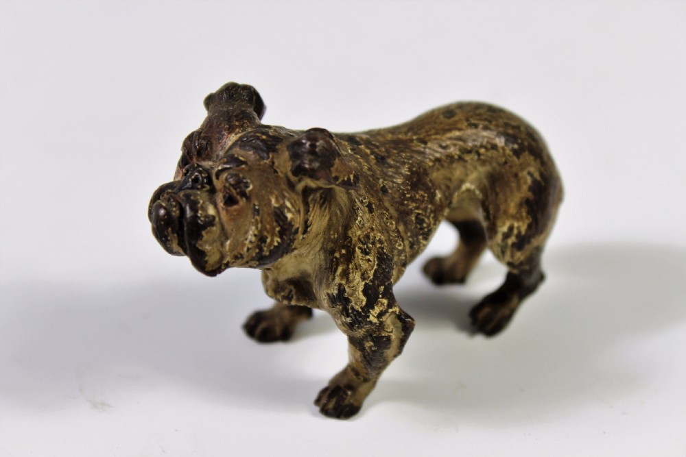 Austrian Cold Painted Bronze Bulldog c1900-20