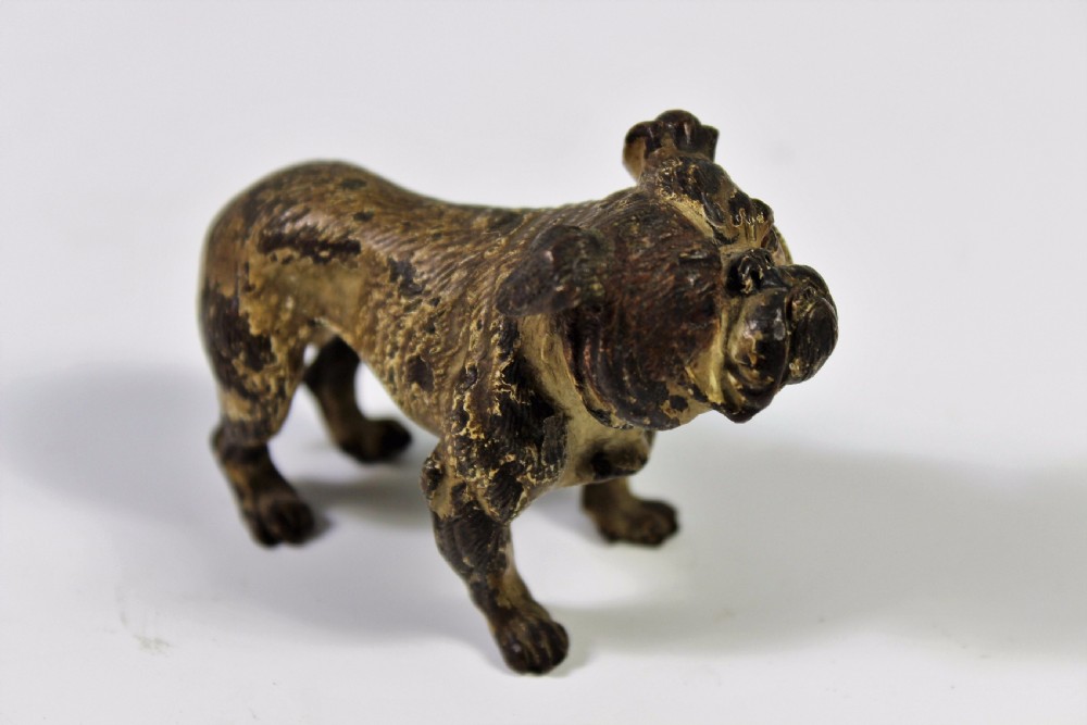 Austrian Cold Painted Bronze Bulldog c1900-20 View II