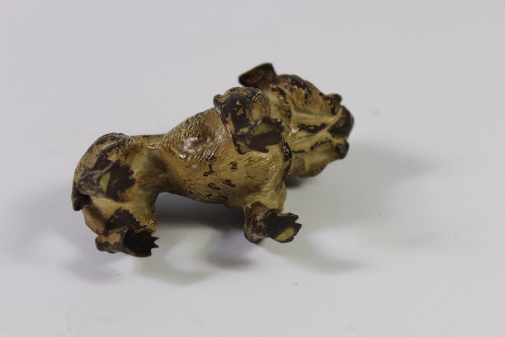 Austrian Cold Painted Bronze Bulldog c1900-20 View V