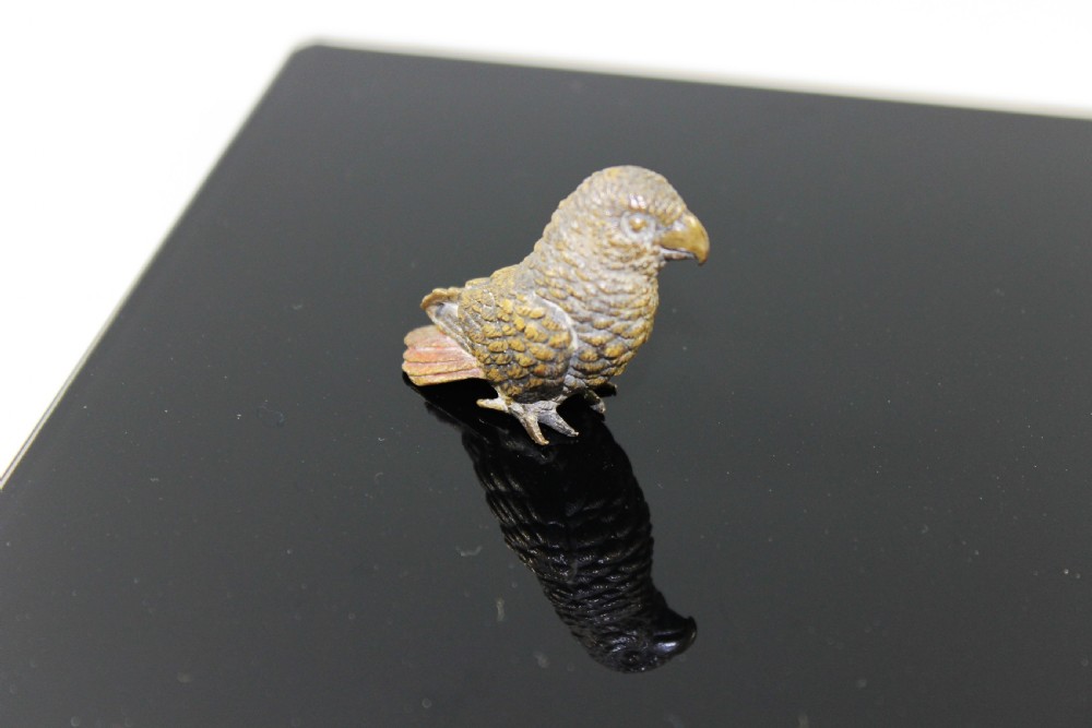 Austrian Cold Painted Bronze Parrot c.1900-20 View II