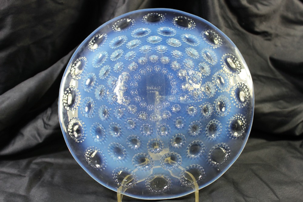 Rene Lalique, Art Deco Opalescent Asters Plate c.1935 View VI
