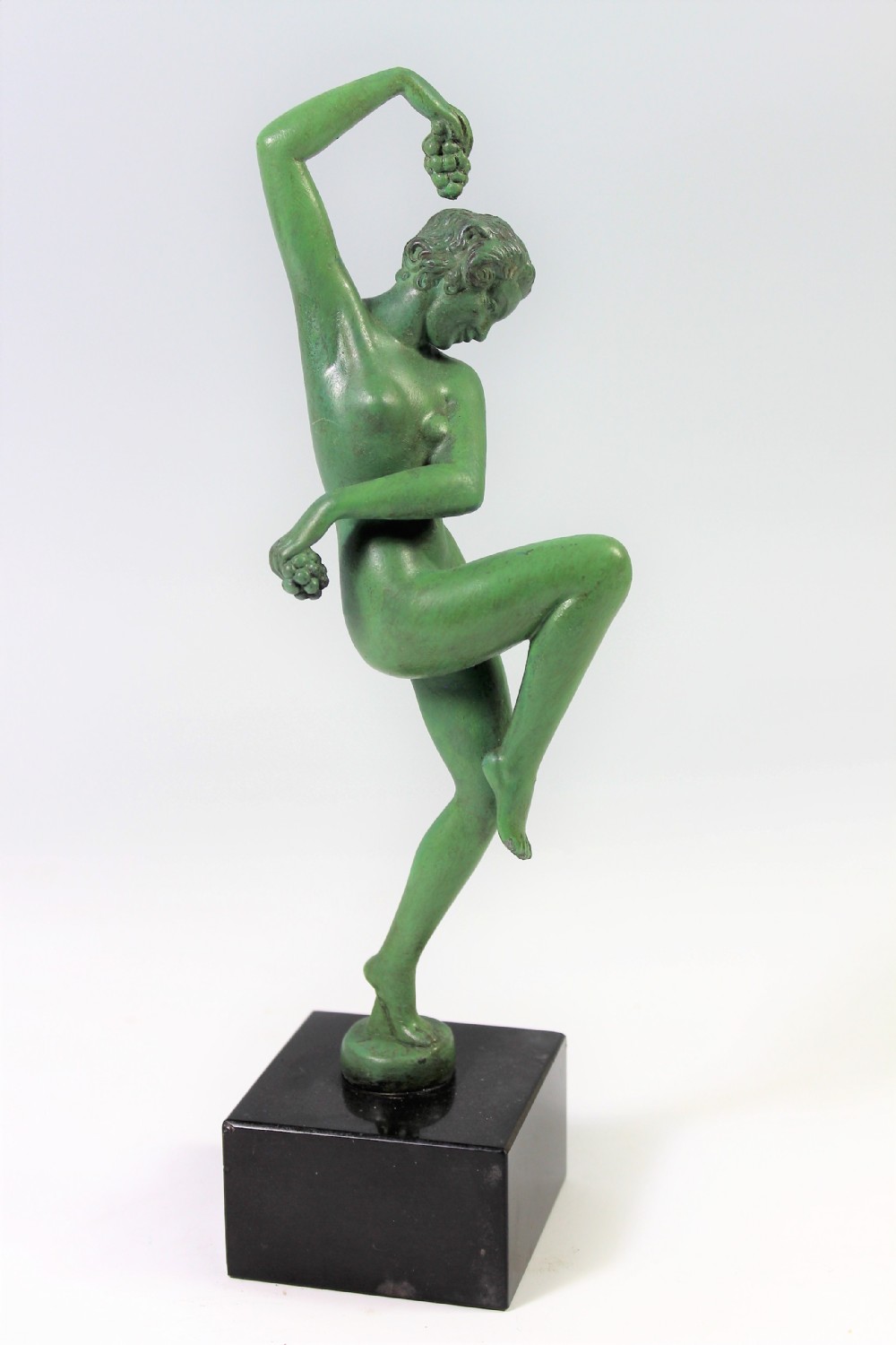 French Art Deco Nude Female Dancer with Grapes by Denis c1920-30
