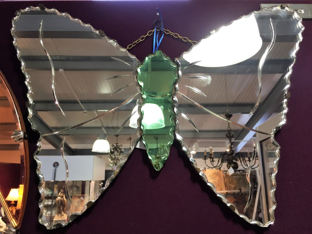 English Art Deco Butterfly Mirror, circa 1930s