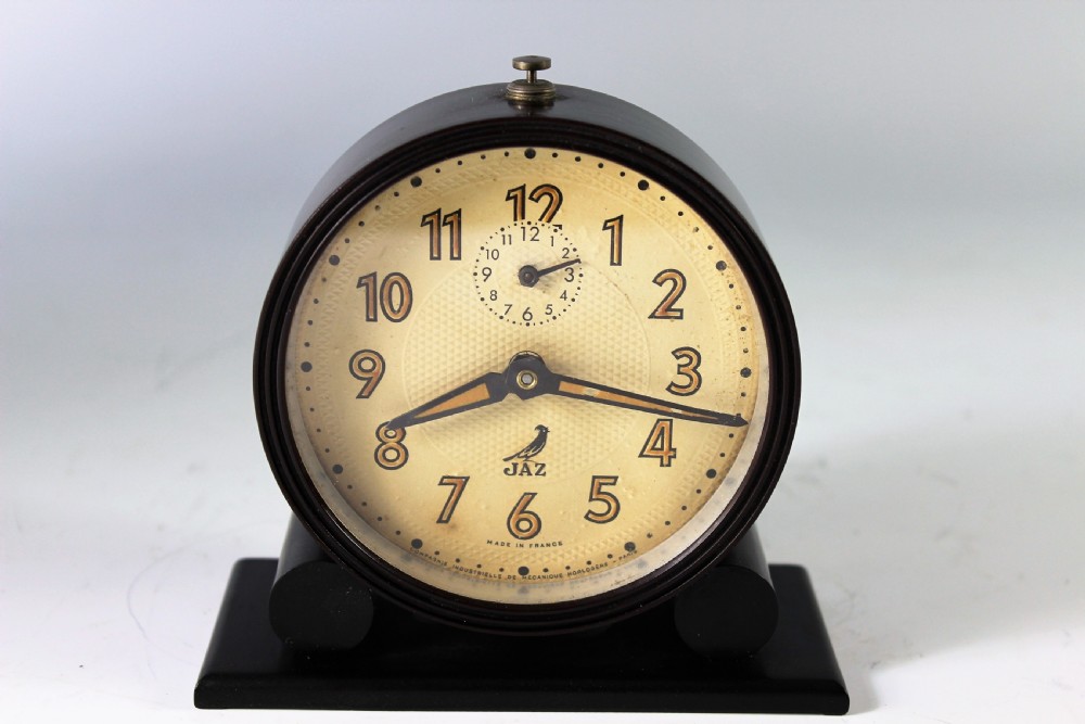 French Art Deco Bakelite Alarm Clock c.1930's