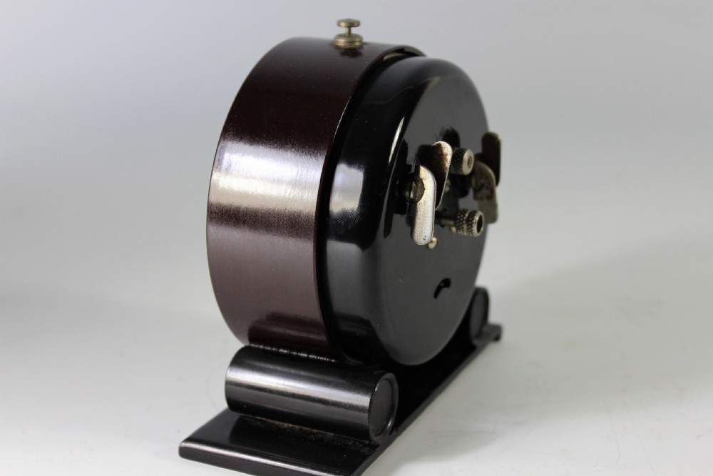 French Art Deco Bakelite Alarm Clock c.1930's View IV