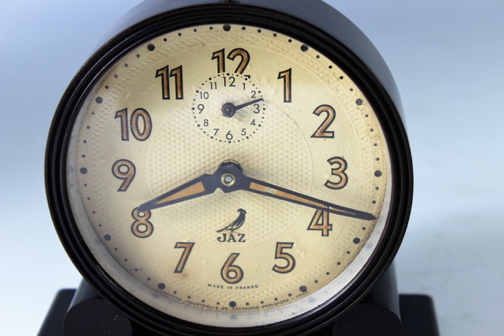 French Art Deco Bakelite Alarm Clock c.1930's View V