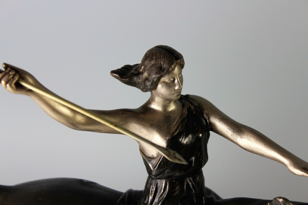 French Art Deco Female Warrior Horse Rider, c.1920-30 View VII
