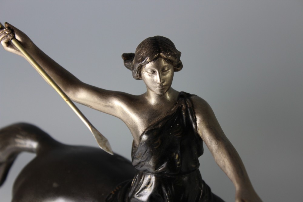 French Art Deco Female Warrior Horse Rider, c.1920-30 View VIII
