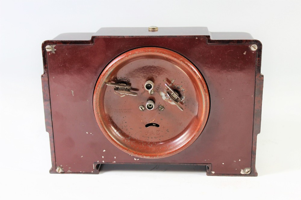 Jaz French art deco bakelite alarm clock made c.1930 View IV