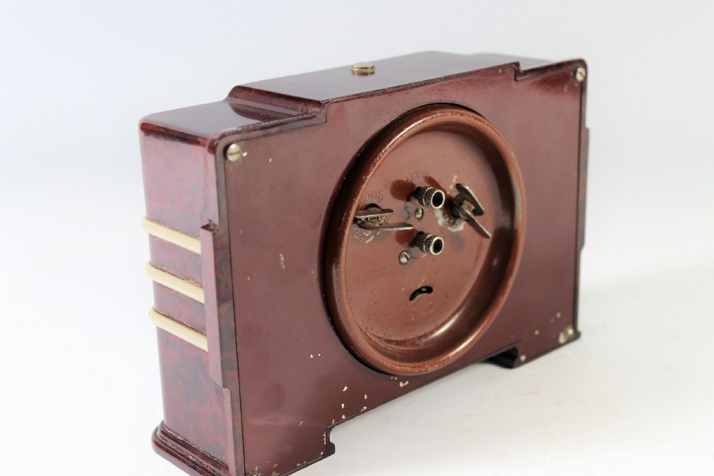Jaz French art deco bakelite alarm clock made c.1930 View V