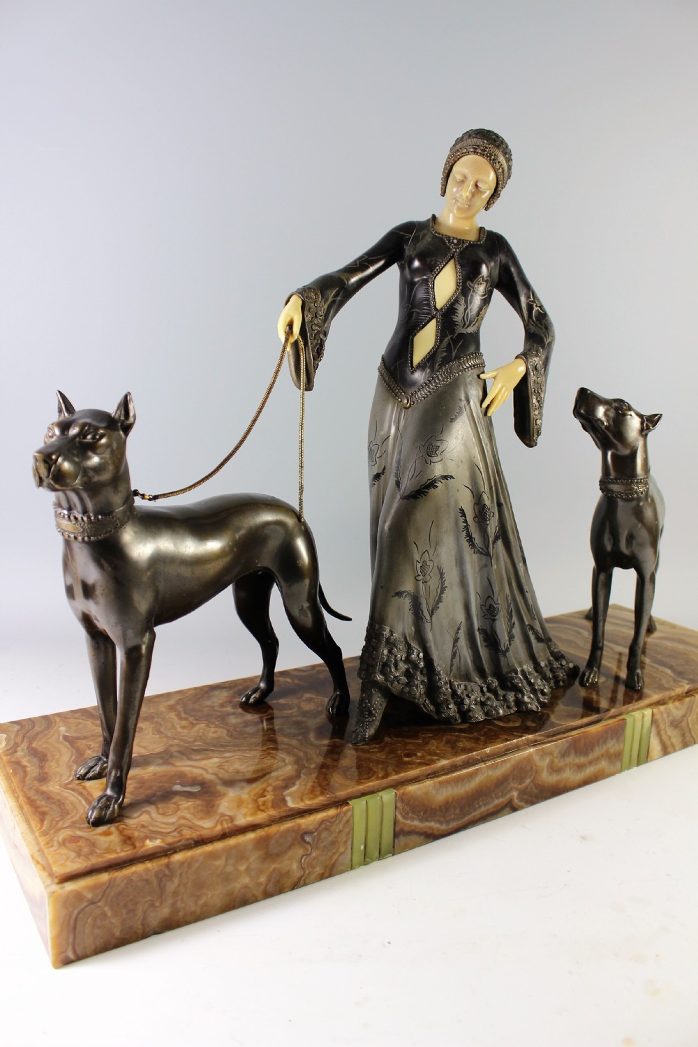 Georges Gori Art Deco Figural Group 
