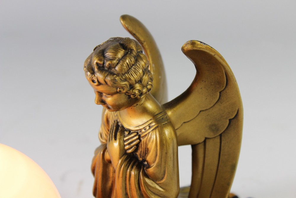 French Art Deco Angel Lamp c.1930 View VII