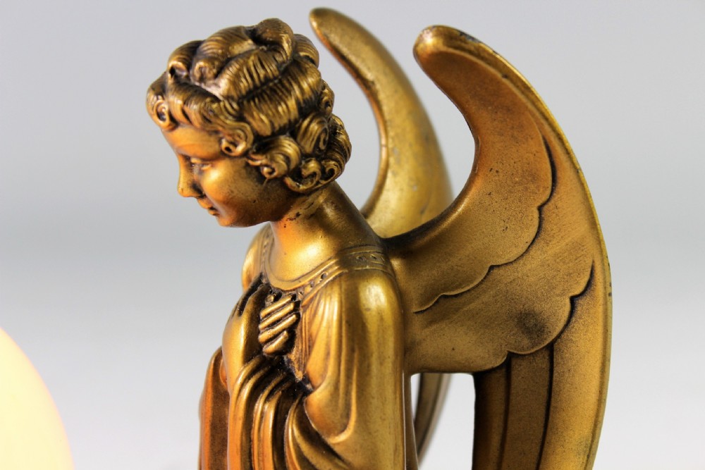 French Art Deco Angel Lamp c.1930 View IX