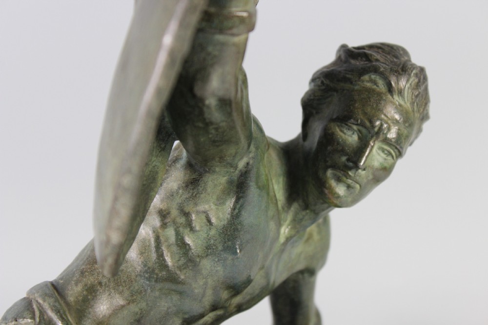 Roncourt, French Art Deco Warrior c.1920-30s View IX
