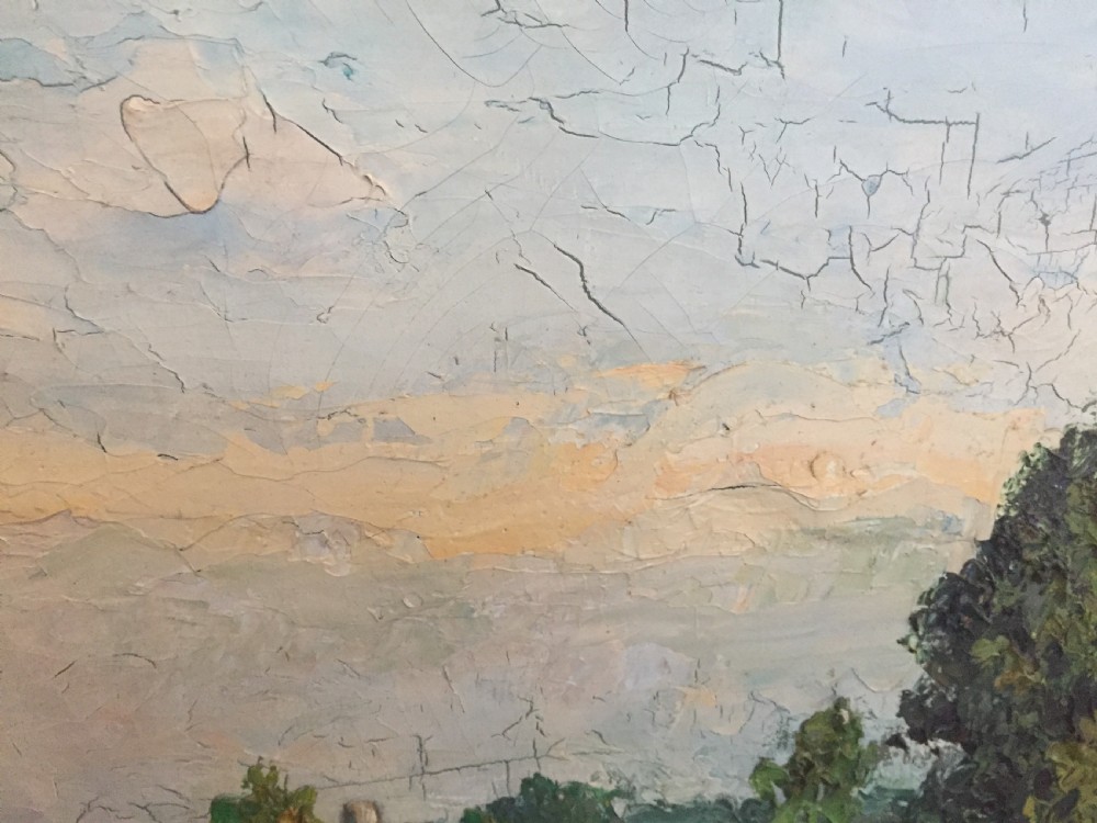 Jac Laube French Impressionist 114cm Landscape Painting c.1930 View V