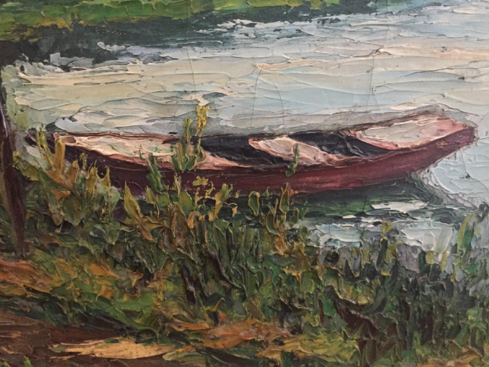 Jac Laube French Impressionist 114cm Landscape Painting c.1930 View VIII