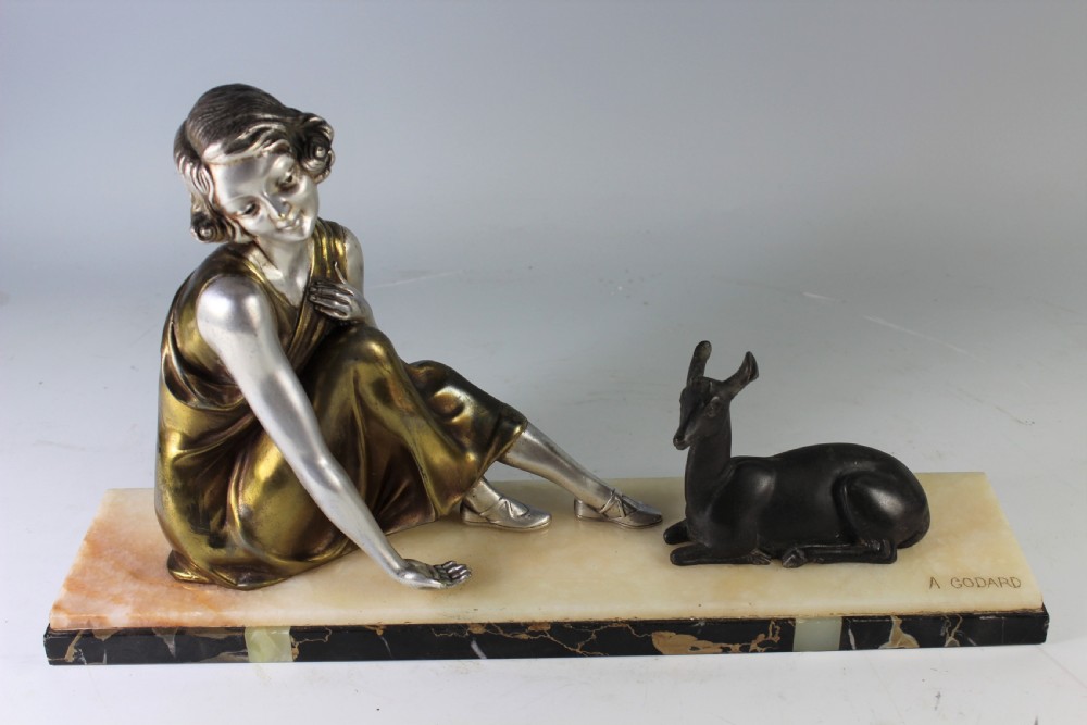 Armand Godard French Art Deco Figural Group c.1930