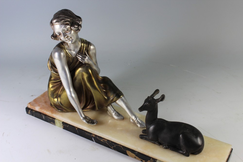 Armand Godard French Art Deco Figural Group c.1930 View II