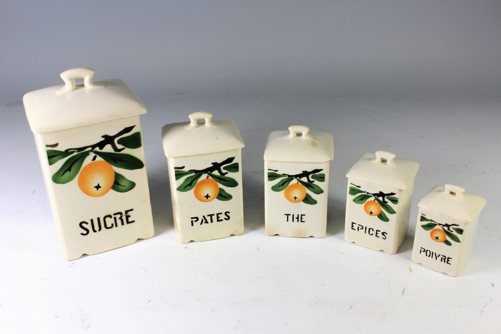 French kitchen storage jars c.1930s