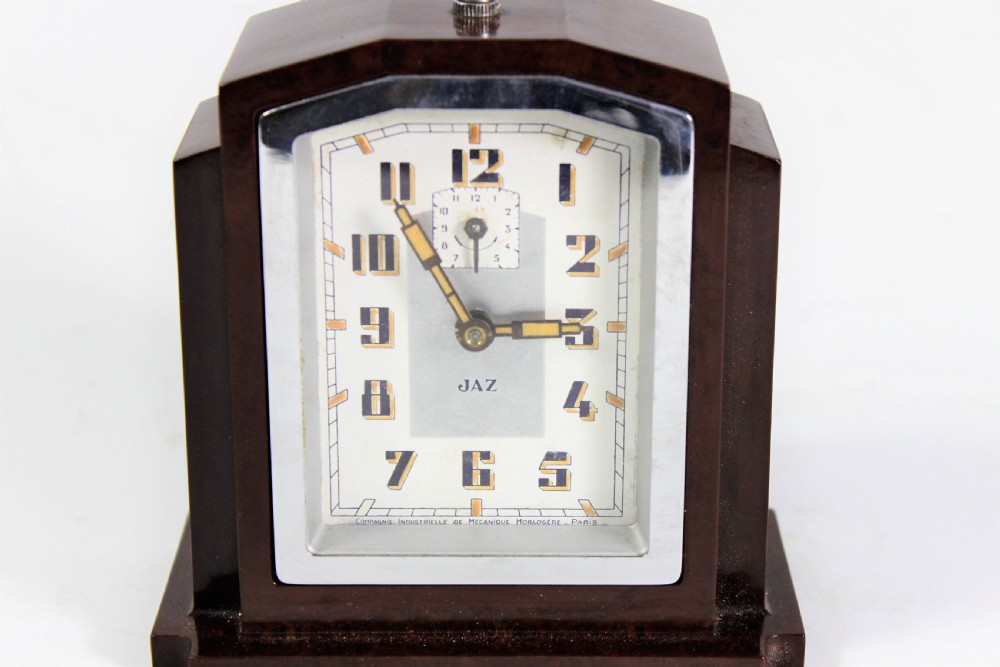 Jaz French art deco bakelite alarm clock made c.1930 View II