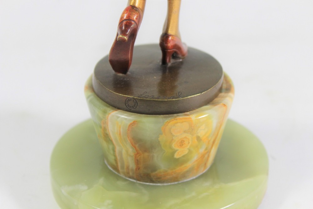 Rare Lorenzl Austrian Cold-painted Bronze Dancer c.1930 View XI