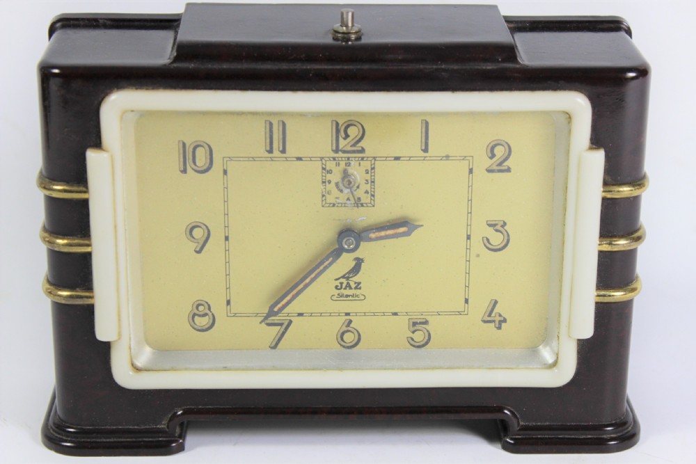 Jaz, French Art Deco Bakelite Alarm Clock c.1930 View II