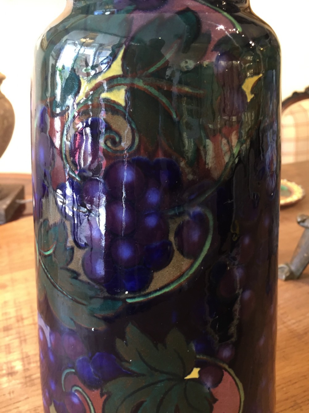 Large Art Deco Royal Stanley Ware Jacobean Vase c.1930 View II