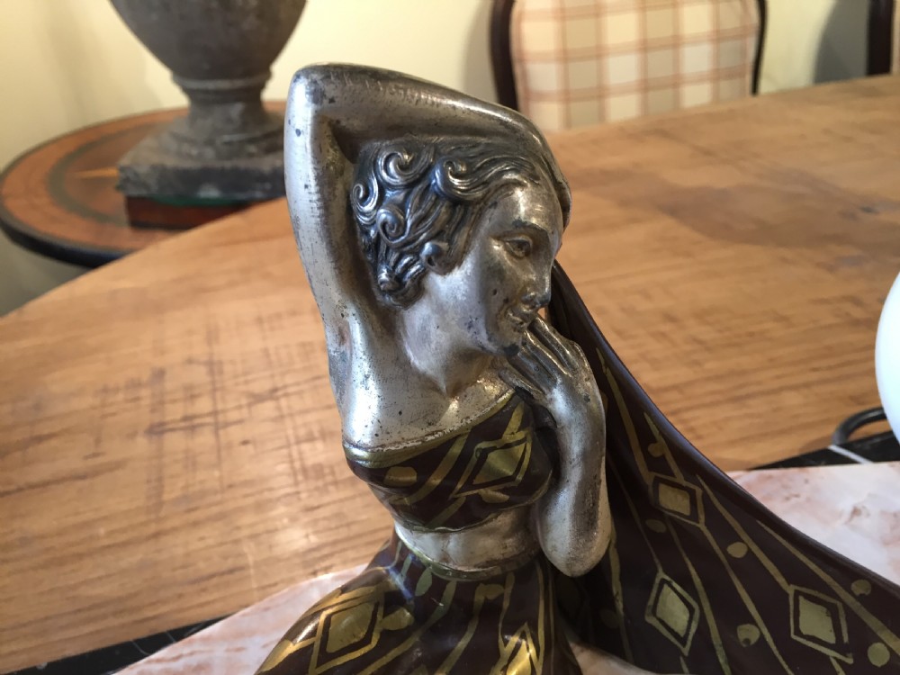 French Art Deco Lady Lamp c.1930 View VII