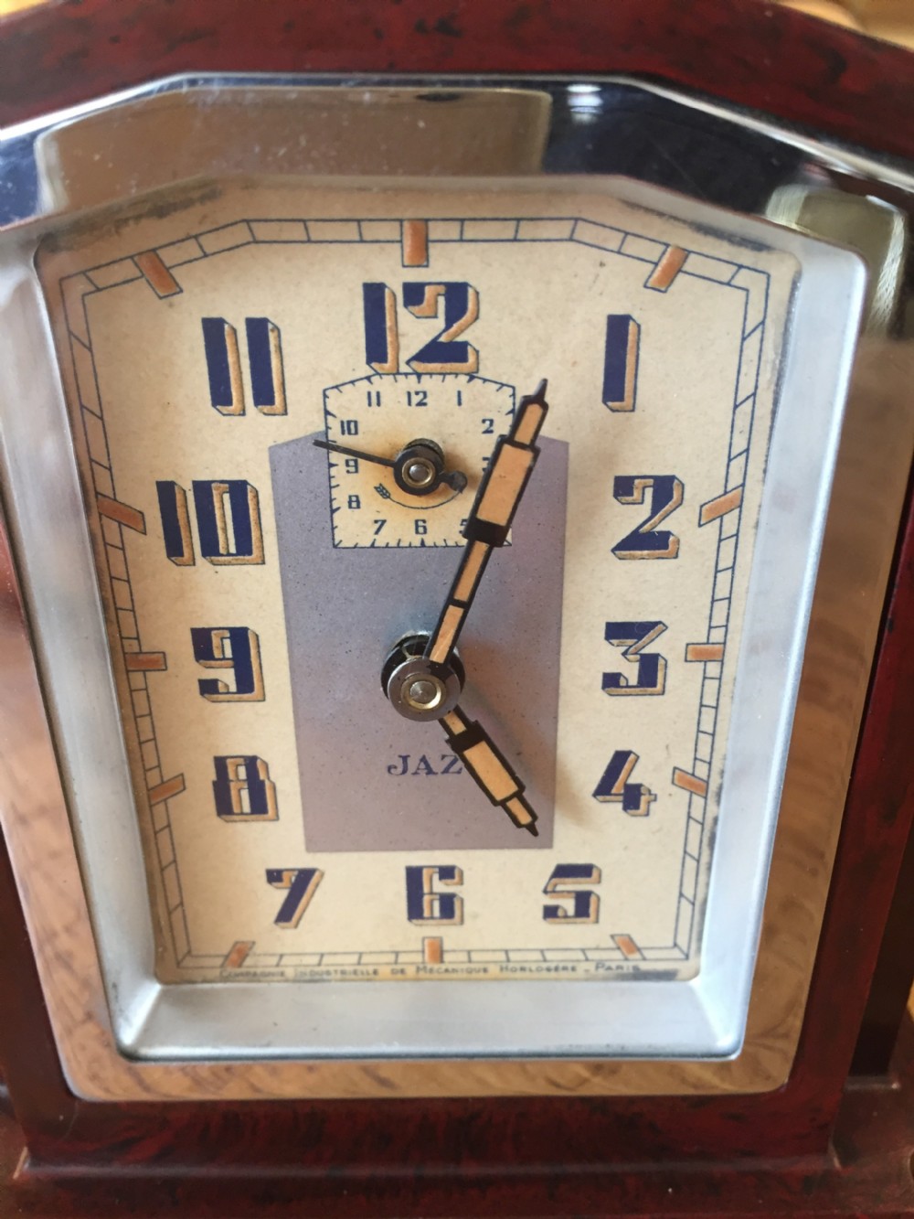 Jaz French art deco bakelite alarm clock made c.1930 View II