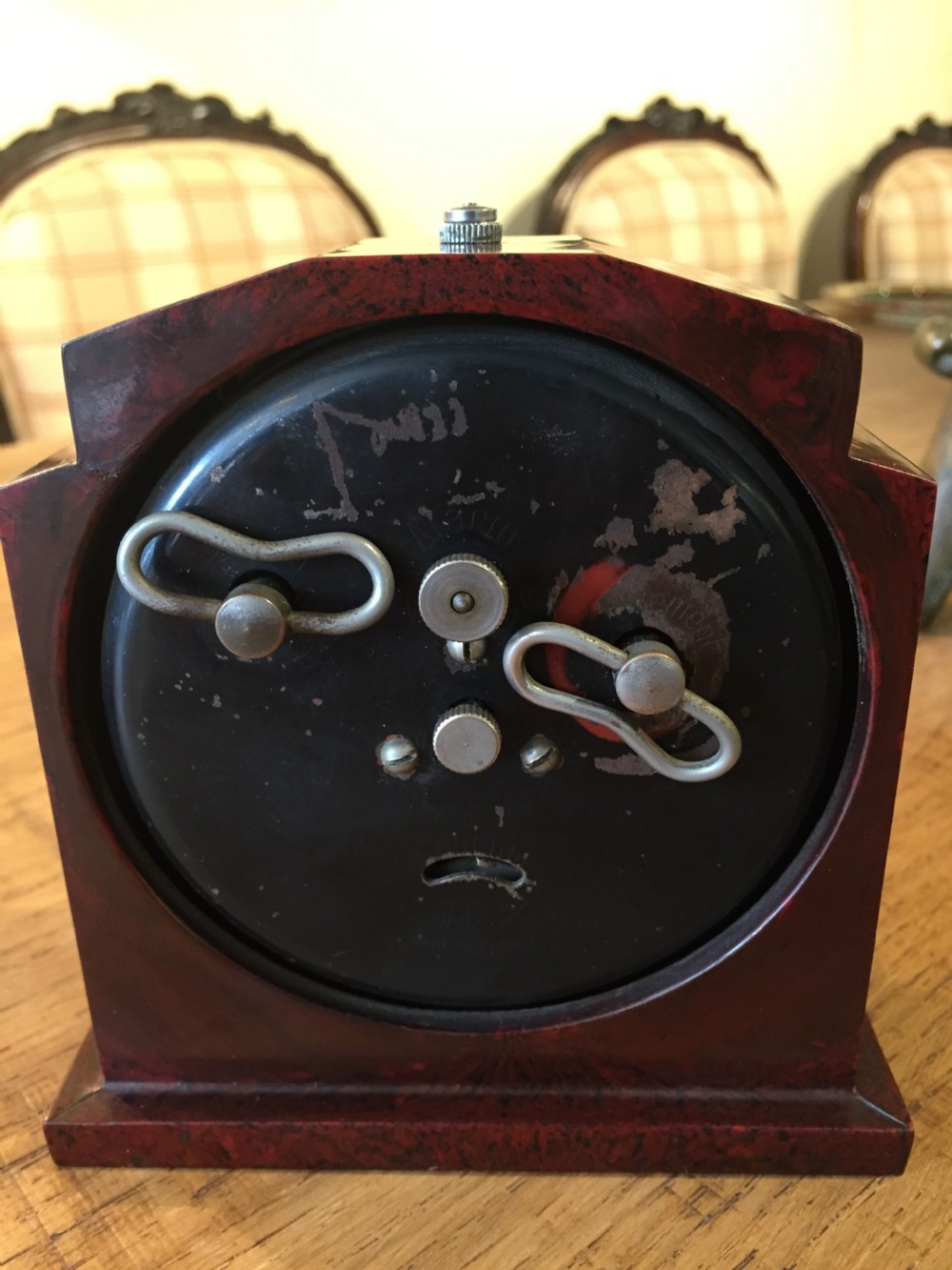 Jaz French art deco bakelite alarm clock made c.1930 View III