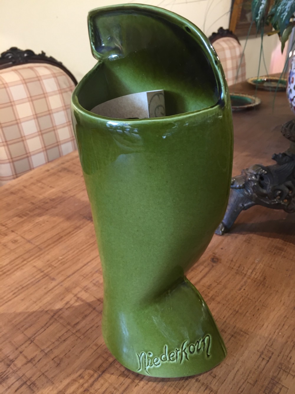 Niederkorn, Rare Cubist Vase c.1920. Limited edition. Certified. View IV
