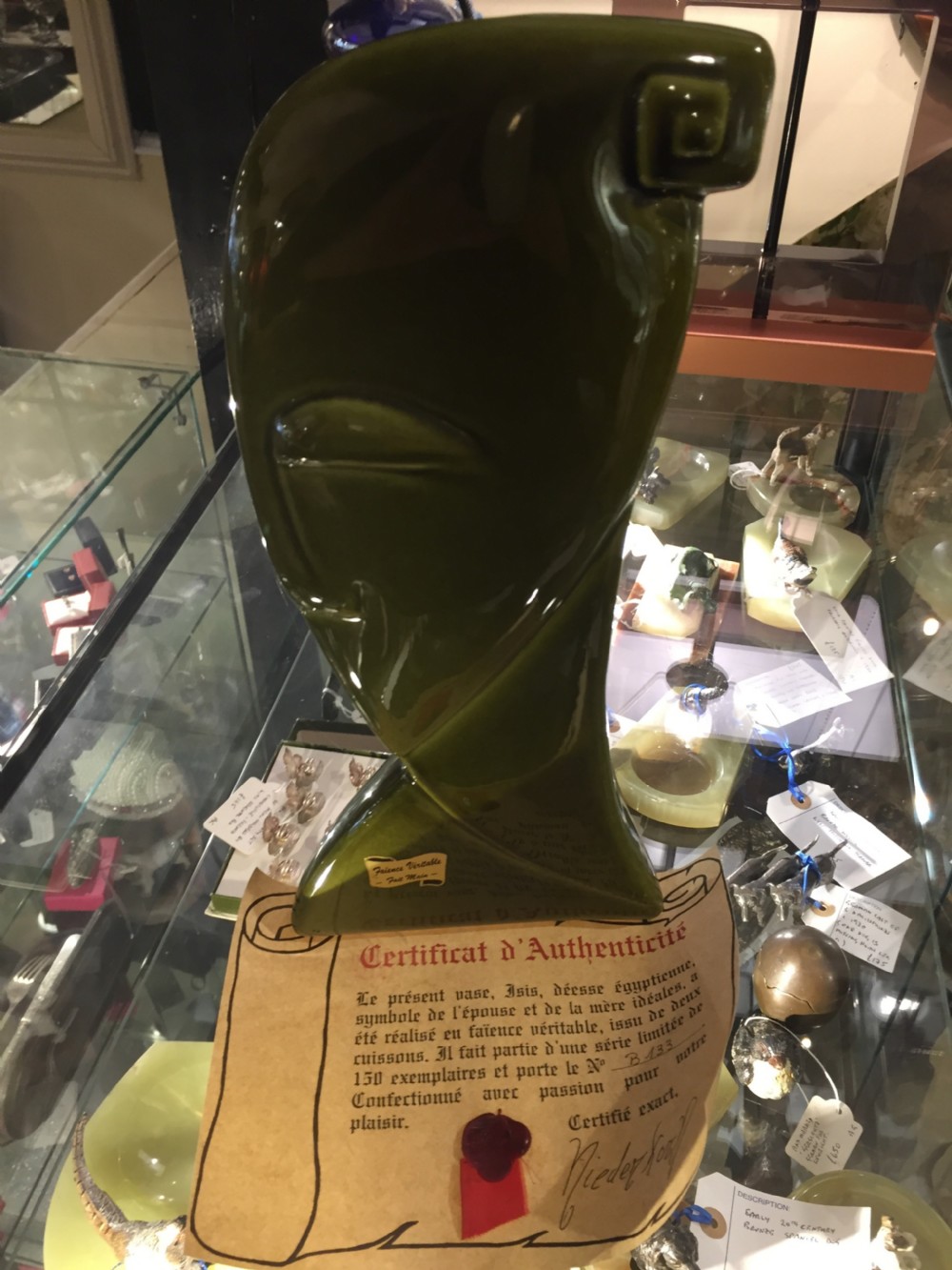 Niederkorn, Rare Cubist Vase c.1920. Limited edition. Certified. View XI