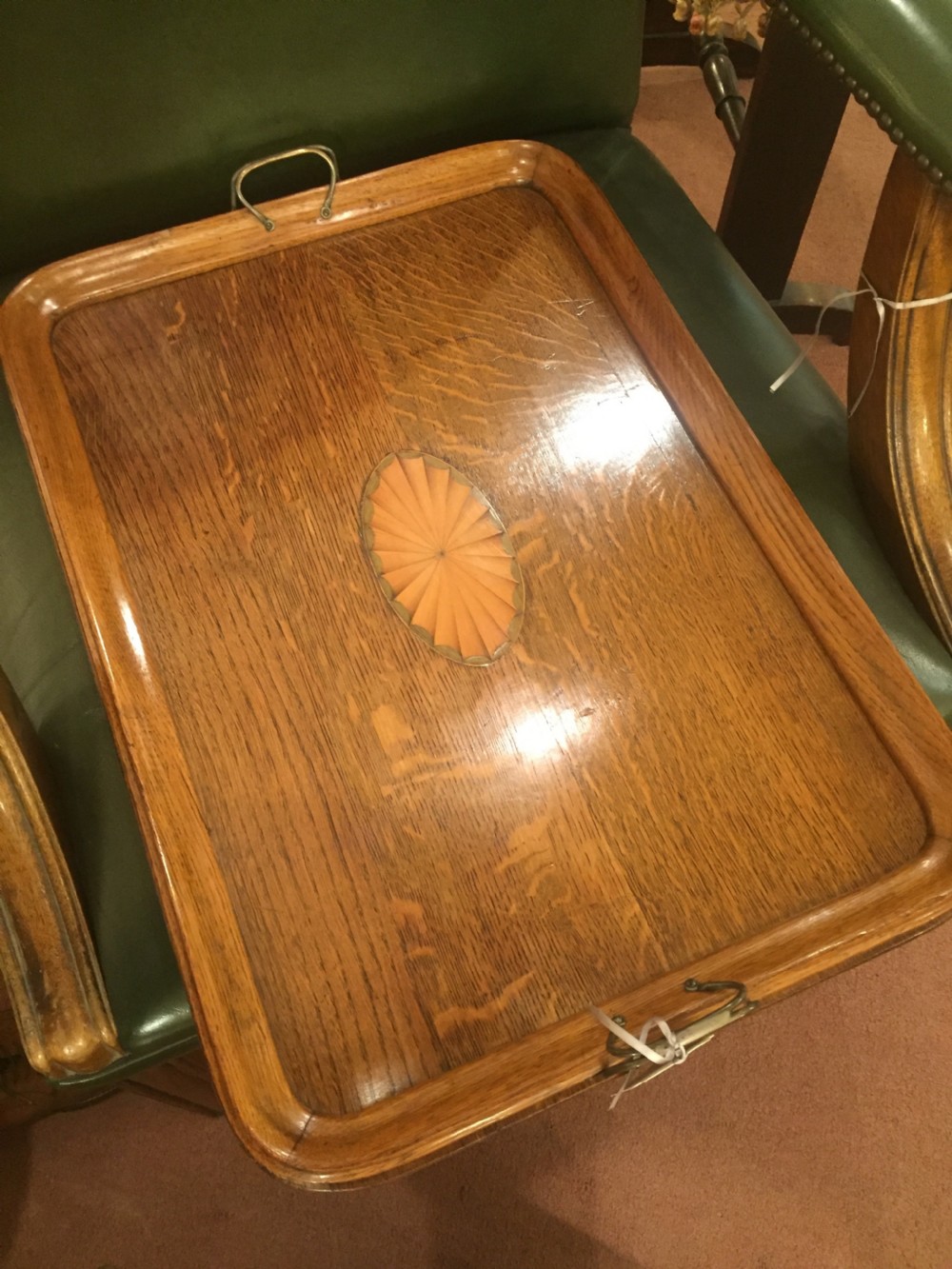 Edwardian Serving Tray with Chromed Handles c.1910 View III