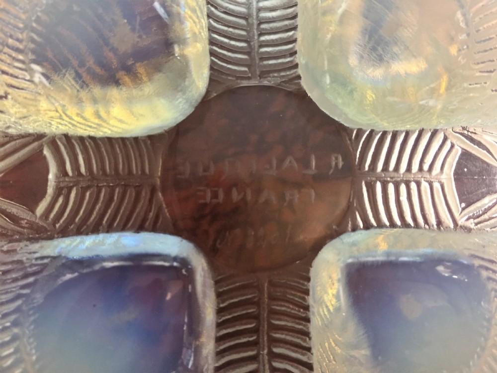 Rene Lalique Coquilles Pattern Opalescent Bowl .c1930 View II