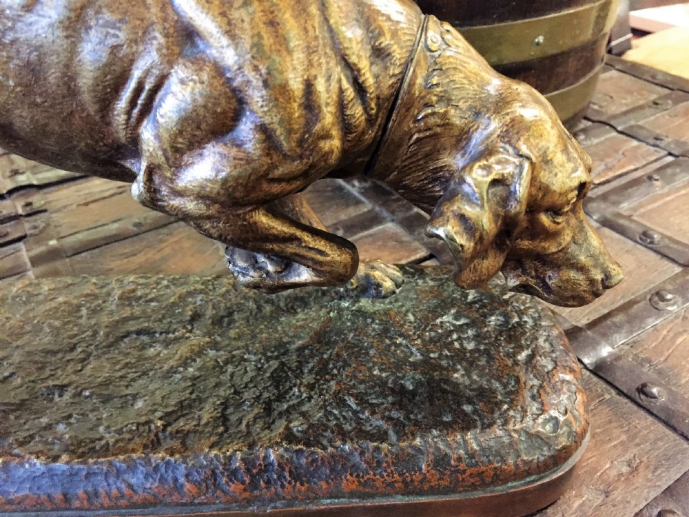 A De Gericke Large French Bronze Hunting Hound c.1880 View II